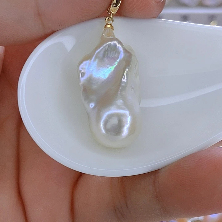 颈饰银S925镶嵌淡水珍珠133