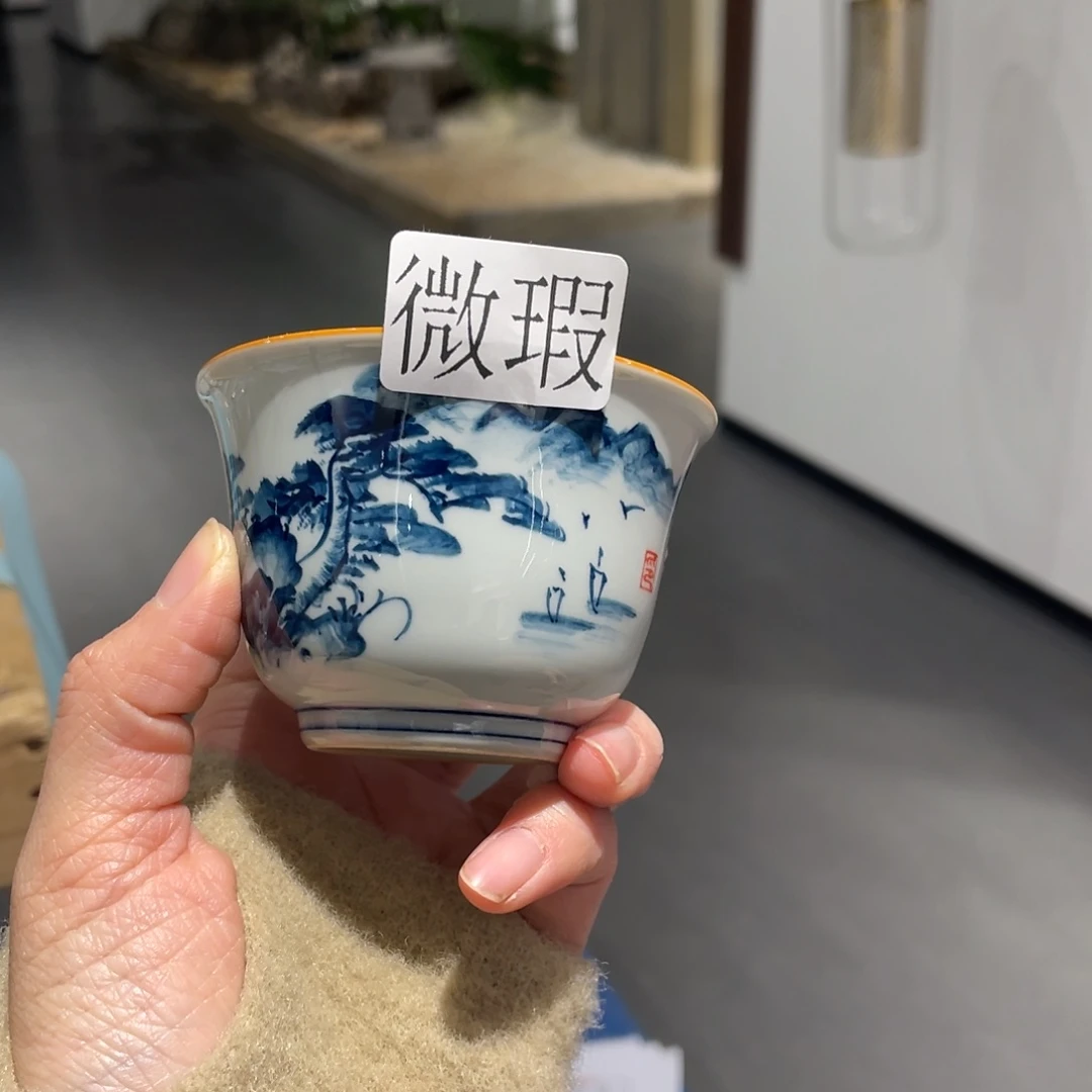 有瑕釉下彩纯手绘