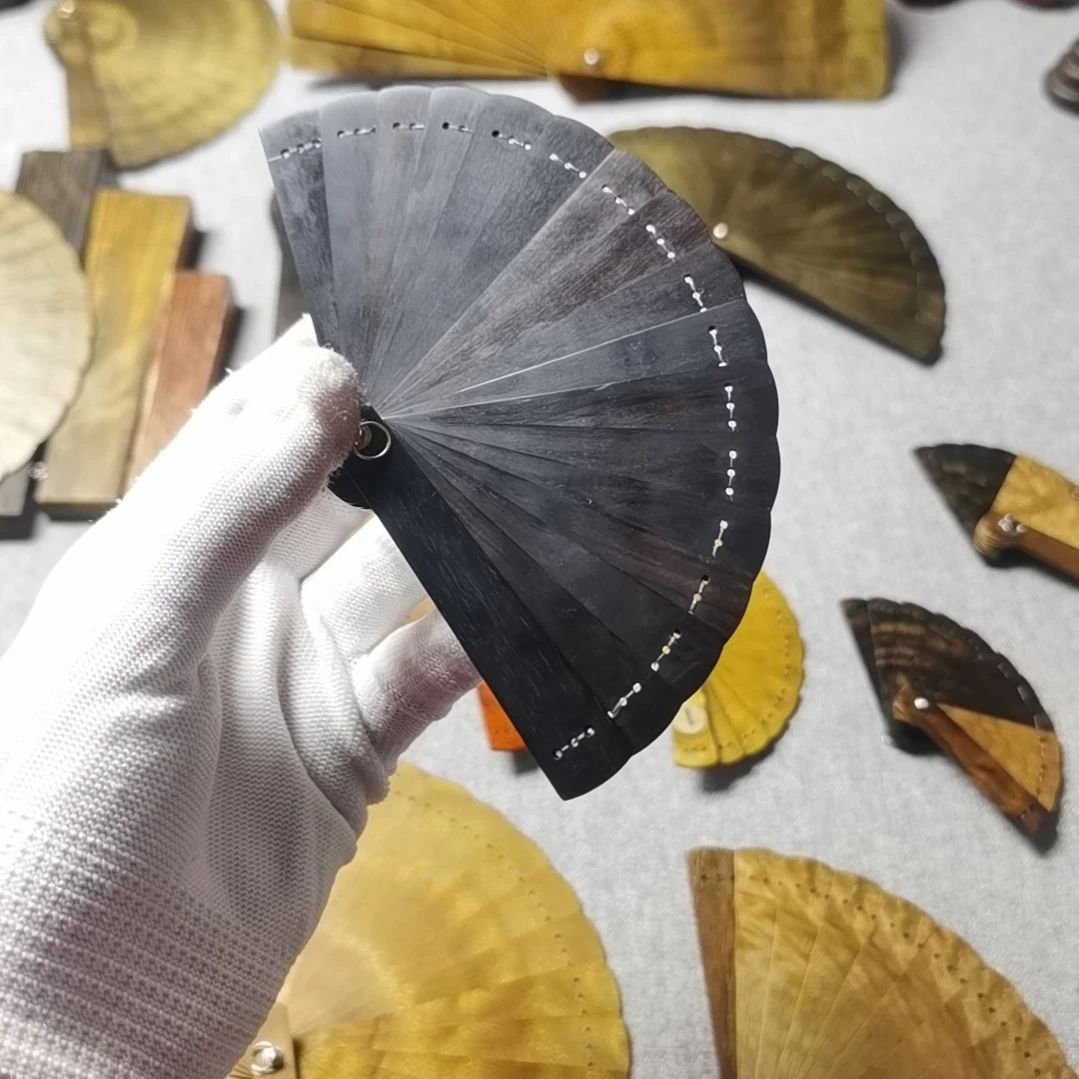 金丝楠紫光檀木8CM折扇