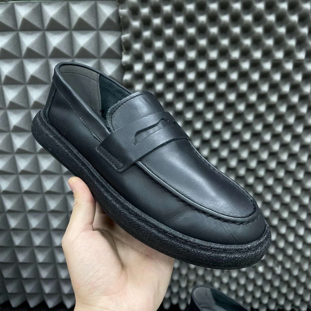 真皮乐福鞋男士低帮鞋一脚蹬豆豆鞋时尚百搭休闲鞋子男99805