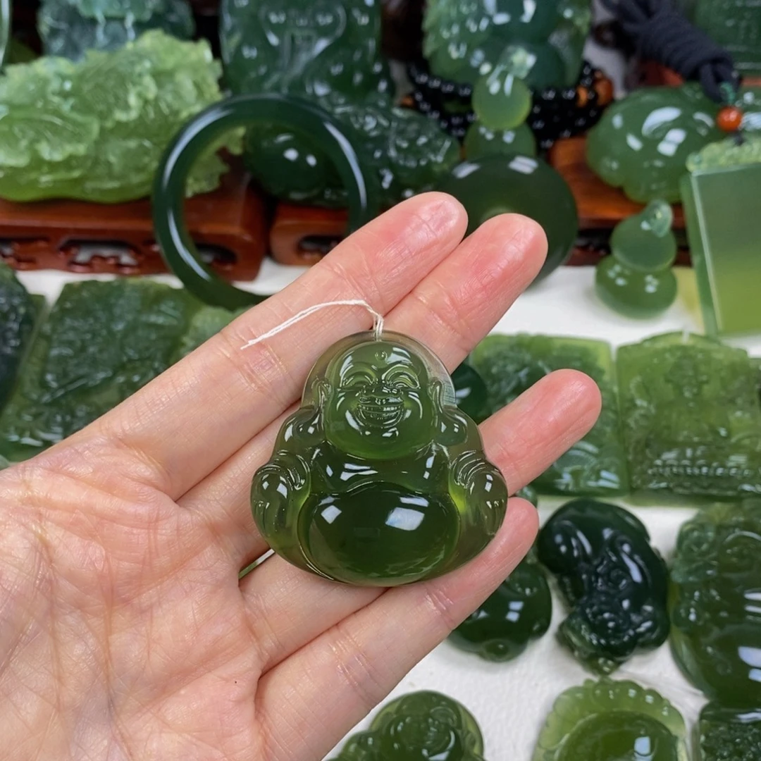 精***神岫玉未镶嵌挂件挂件