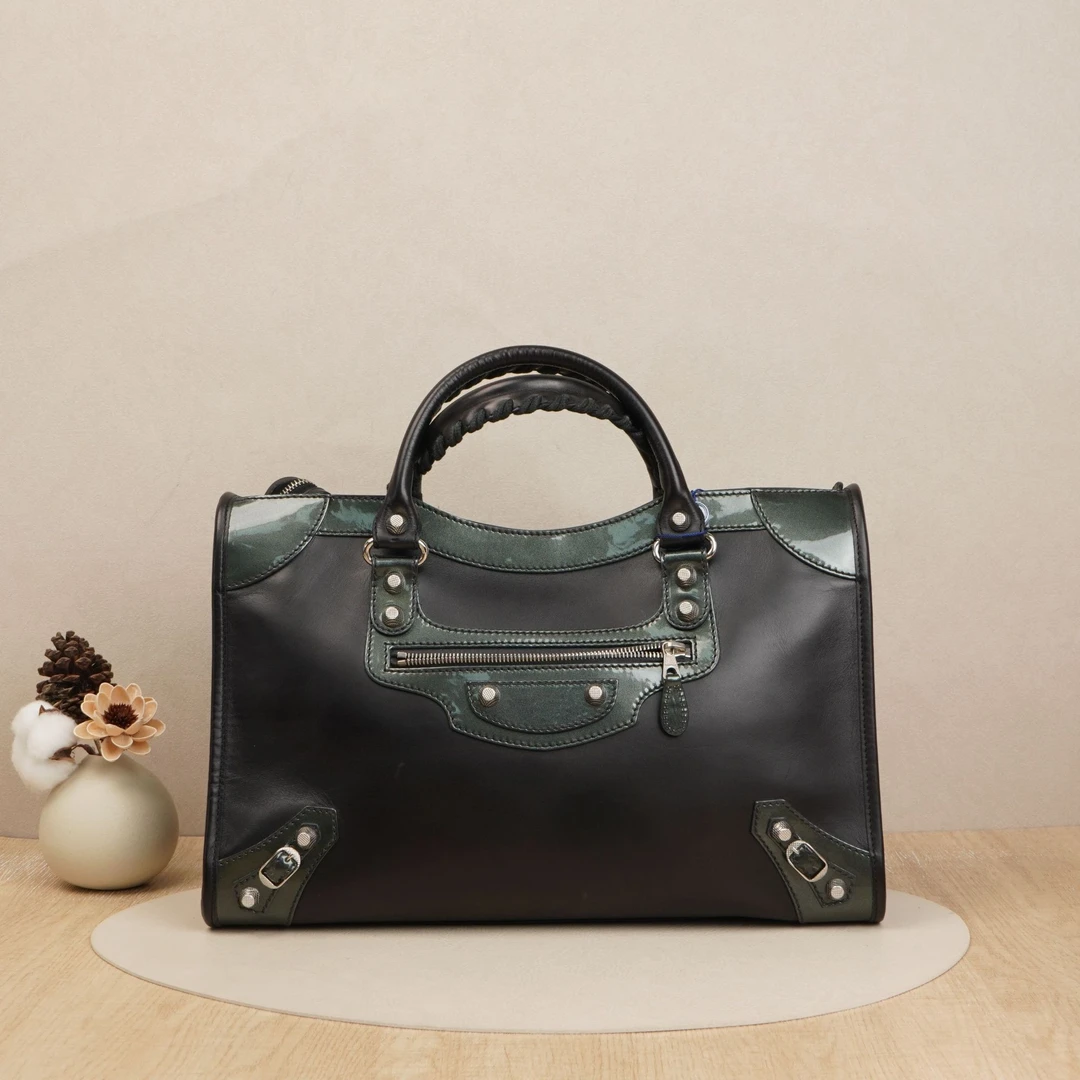 95新 Balenciaga/巴黎世家 巴黎世家机车包大号黑色/DS035968