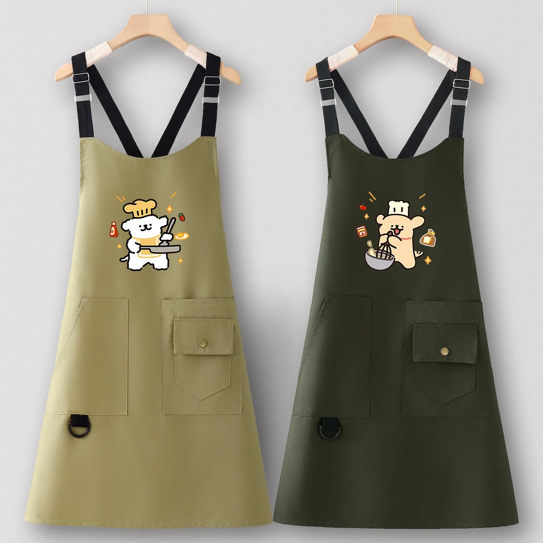 服务员围裙厨房家用做饭高档工作服餐饮上班专用加大2025新款定制