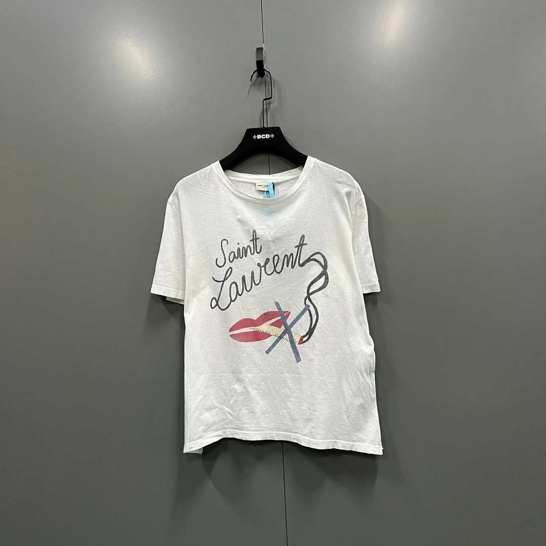 【XP】Saint Laurent slp 草写logo印花短袖 S码/95新/5000fg206475