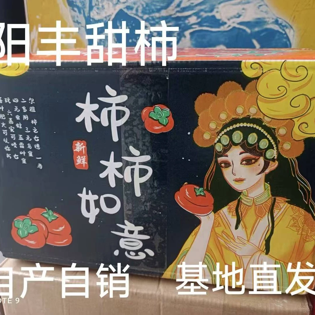 山西早甜脆柿子早阳丰脆柿现摘现发脆甜多汁