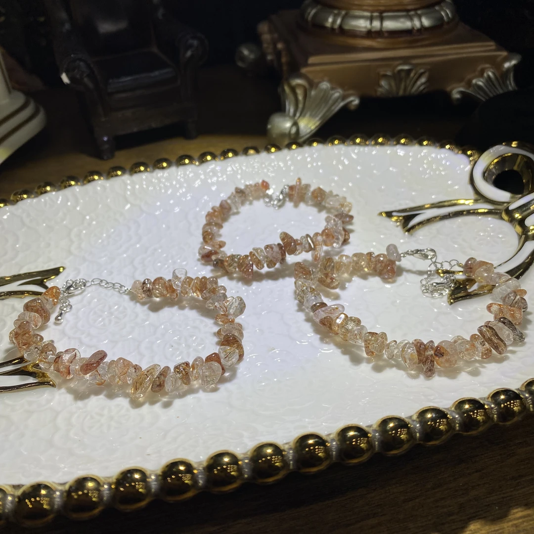 B03-天然老矿料黑金超七水晶手链-多样性发其一