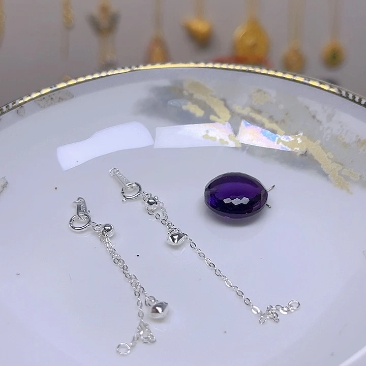 紫晶颈饰银S925镶嵌紫晶925镶嵌151
