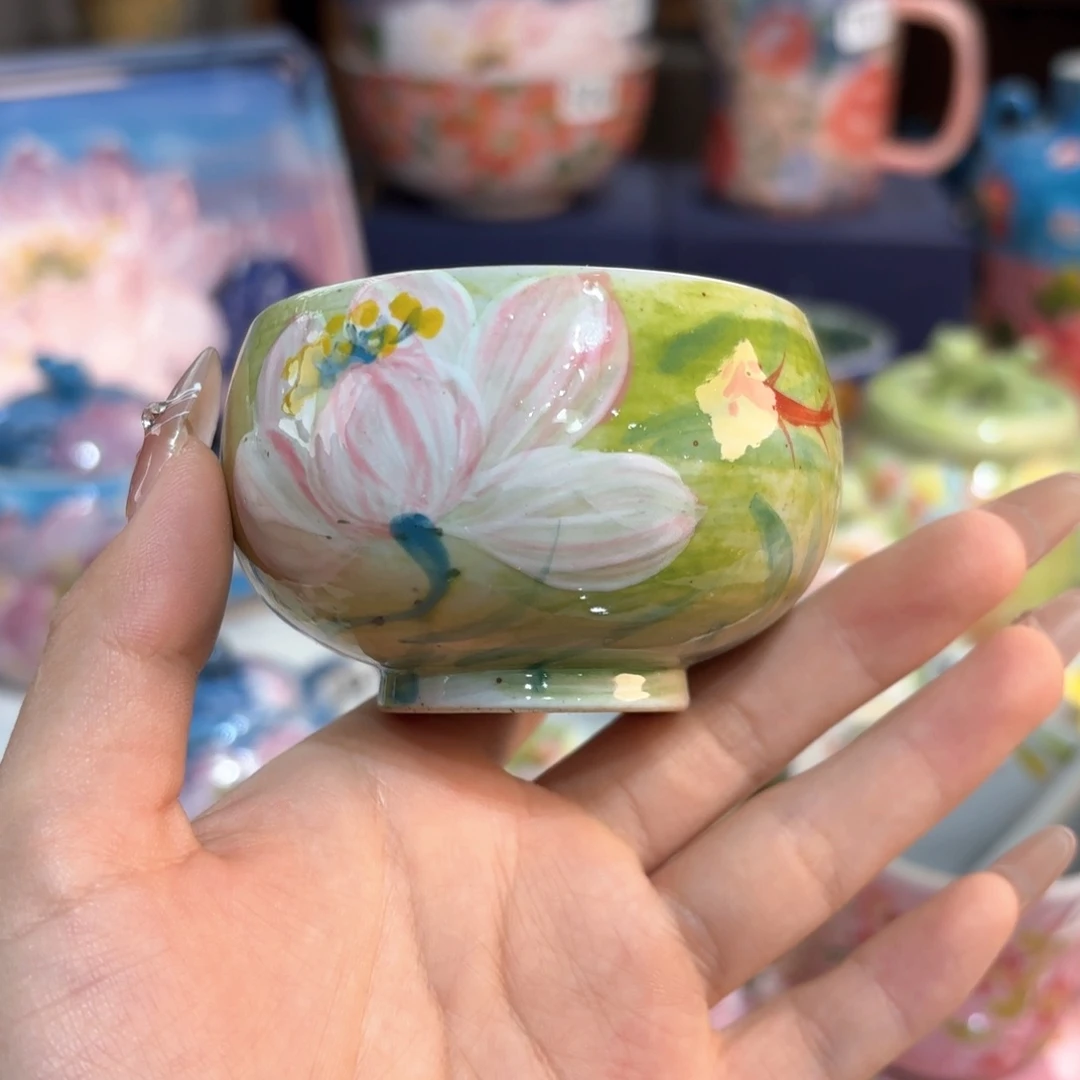 景德镇手绘高温釉下彩陶瓷茶具