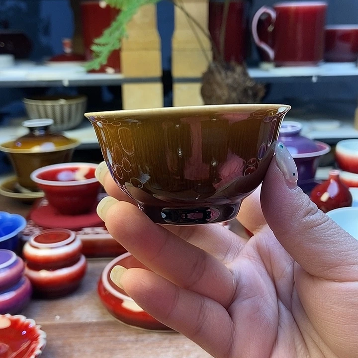 陶瓷华****苗景德镇名陶雅玩原矿郎红