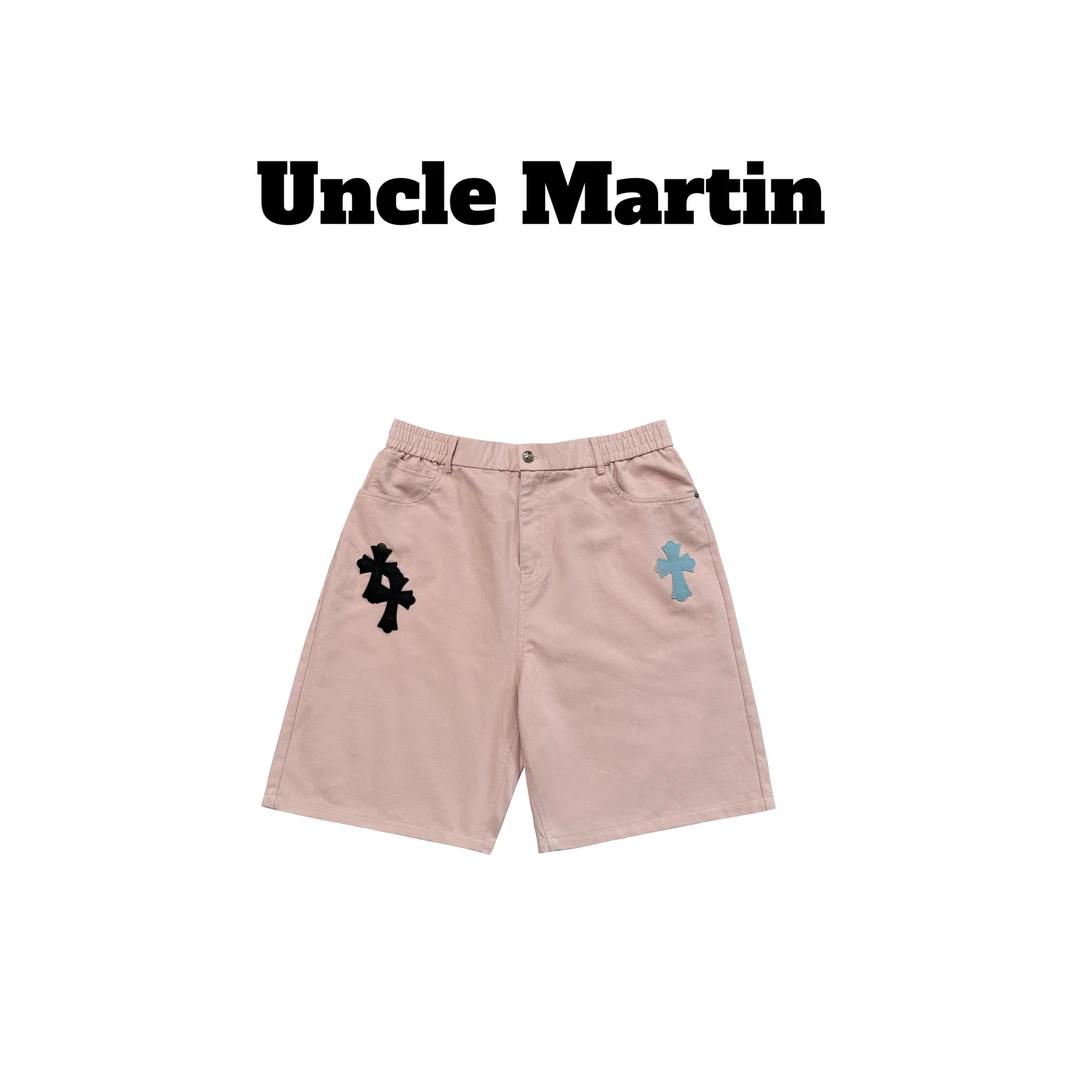 马丁叔叔 25S刺绣贴皮高腰短裤重工夏季新款 411