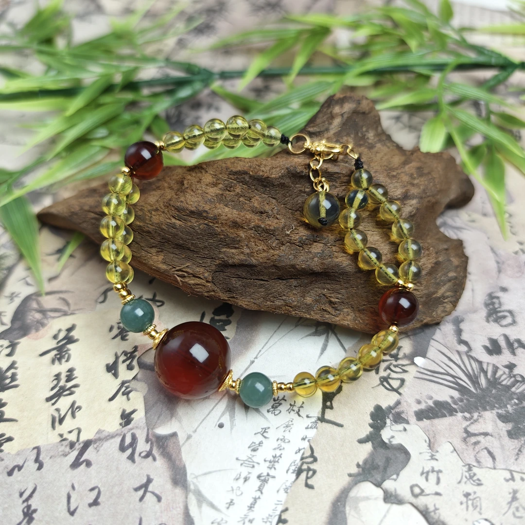 【蜜语 · 既有又有】15大+血珀圆珠手链