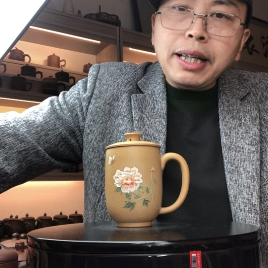 茶杯段泥花开富贵容量200