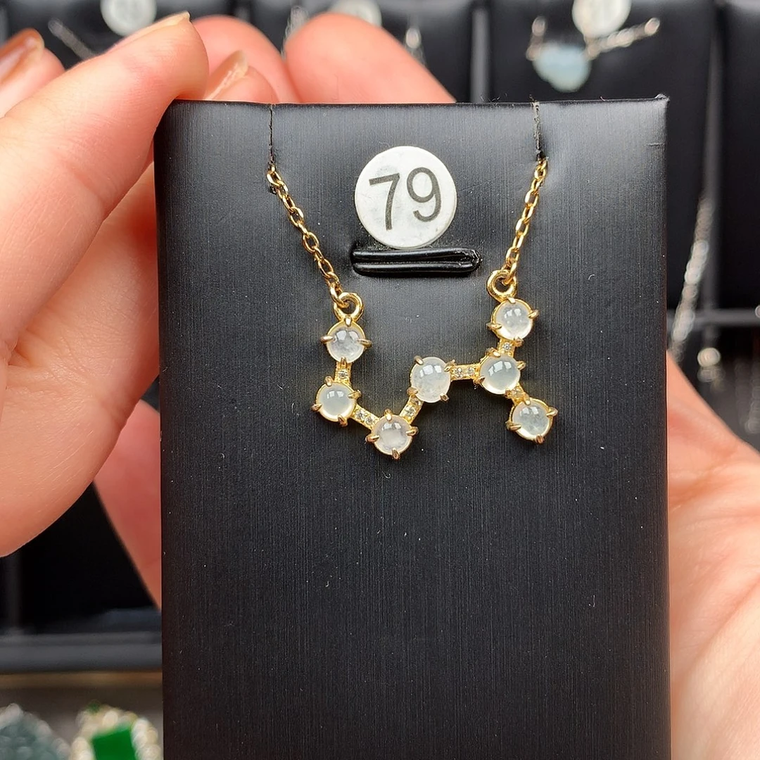 翡翠银S925镶嵌颈饰