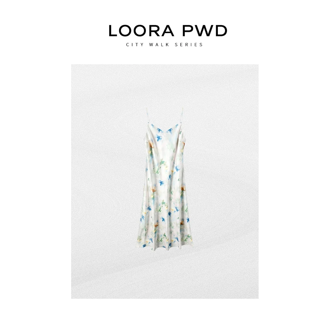 LOORAPWD/罗拉密码 新款印花吊带连衣裙25CJBJ0007N