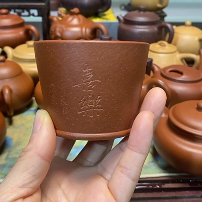【闪购商品】紫砂茶壶红降坡半手工