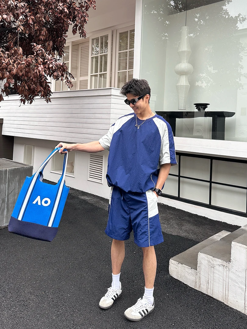 【棒球少年】Bloom Studio运动休闲百搭宽松短袖套装少年感穿搭短裤