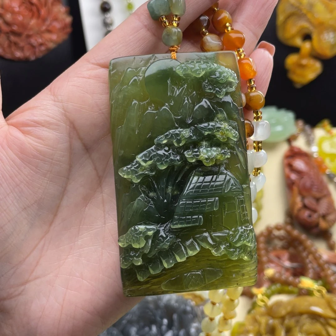 未镶嵌蛇纹石玉颈饰
