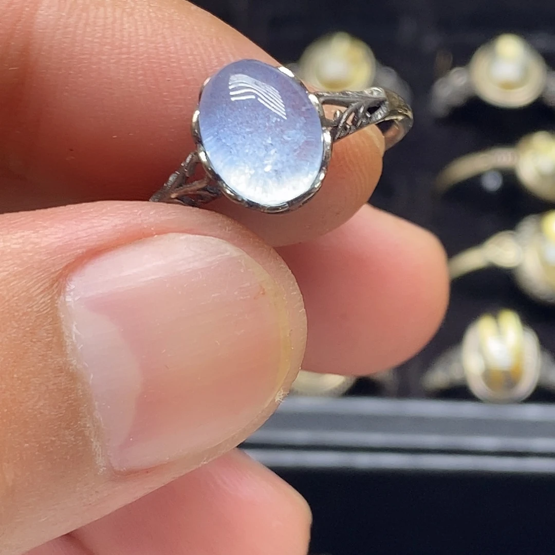 浅***~银S925镶嵌珠宝半成品水晶