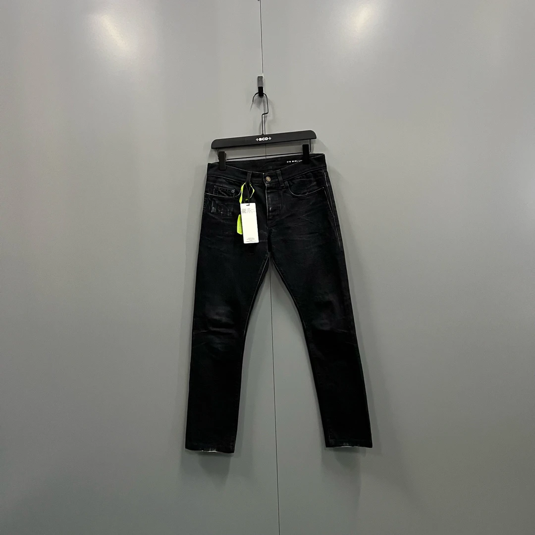 95新 YSL/圣罗兰 (ll) slp 黑色牛仔裤 29码 609114