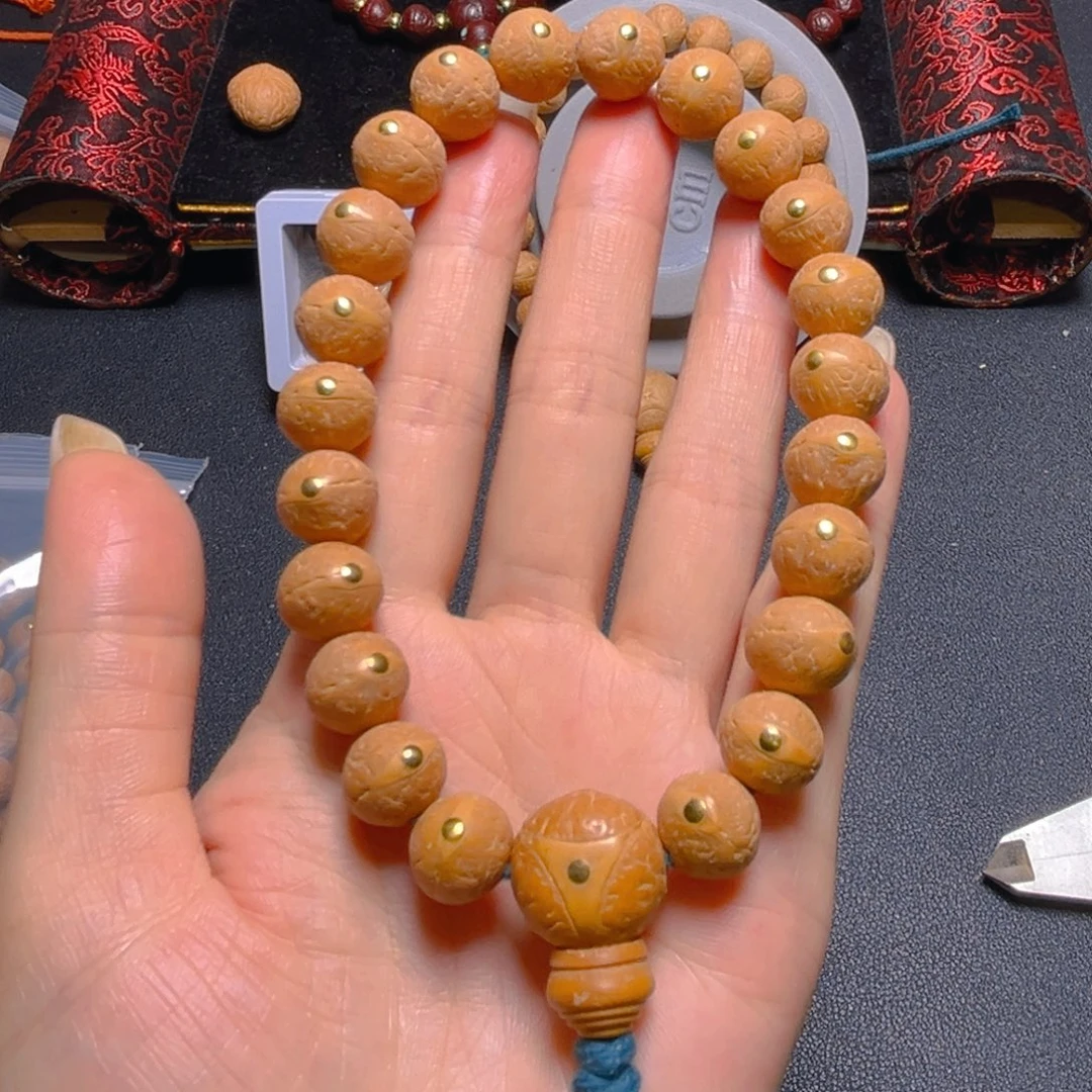 吊坠凤眼菩提12mm2025精品铜钉手串