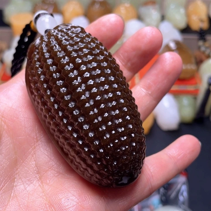 石材方解石手把件