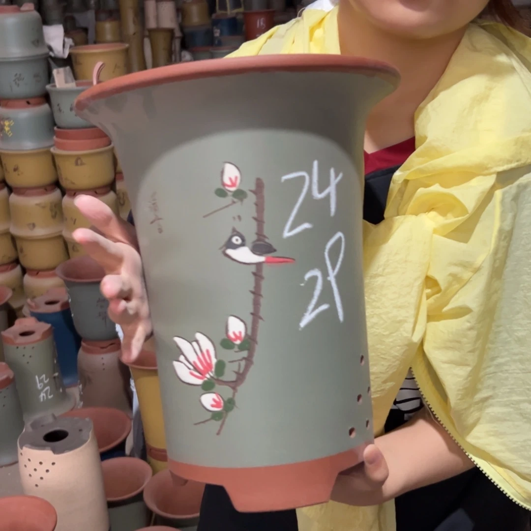 宜兴川阁紫砂花盆单个