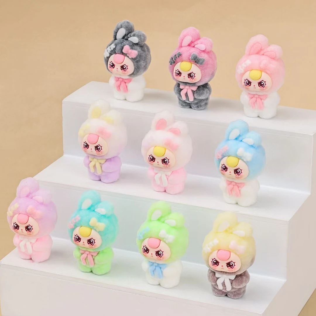 【双许愿+对碰】可爱植绒树脂娃三岁萌粒公仔