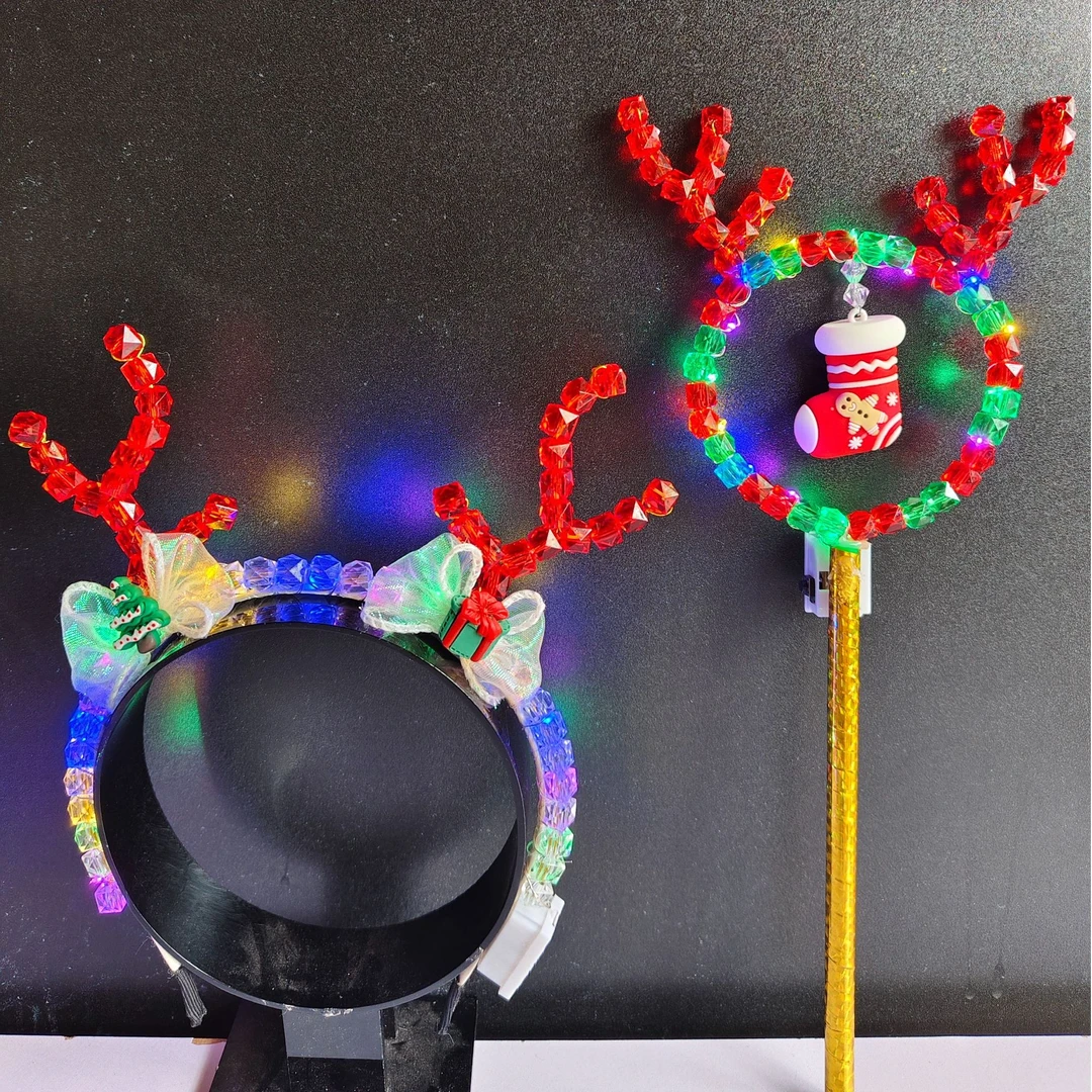 圣诞款魔法棒发箍手工DIY制作材料包