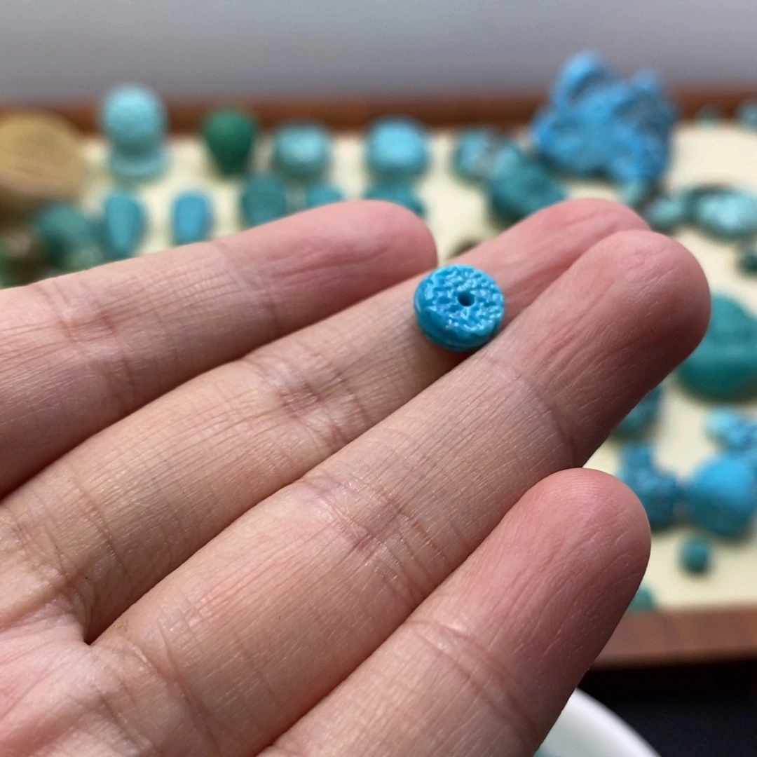 绿松石未镶嵌珠宝半成品心****