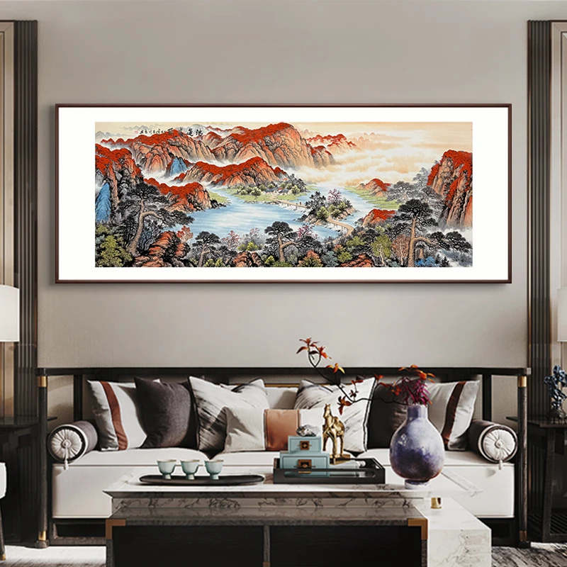 手绘孙【鸿运当头】 国画山水画客厅办公室挂画07-1