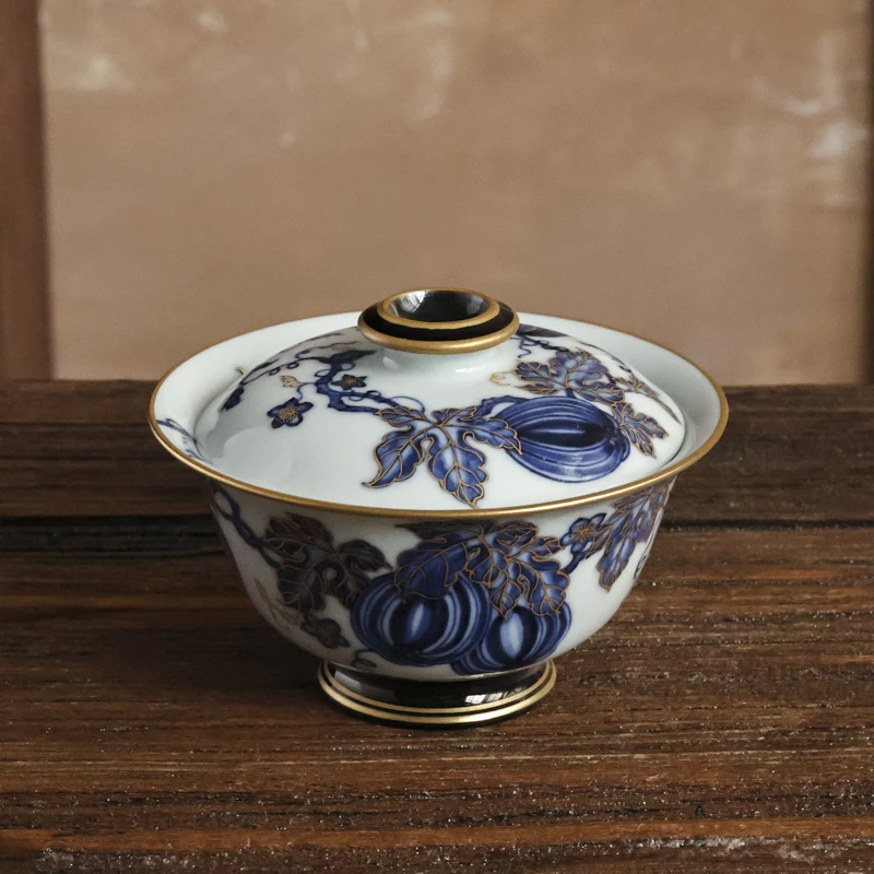 纳兰- 西瓜玄色盖碗（华隐S0403）