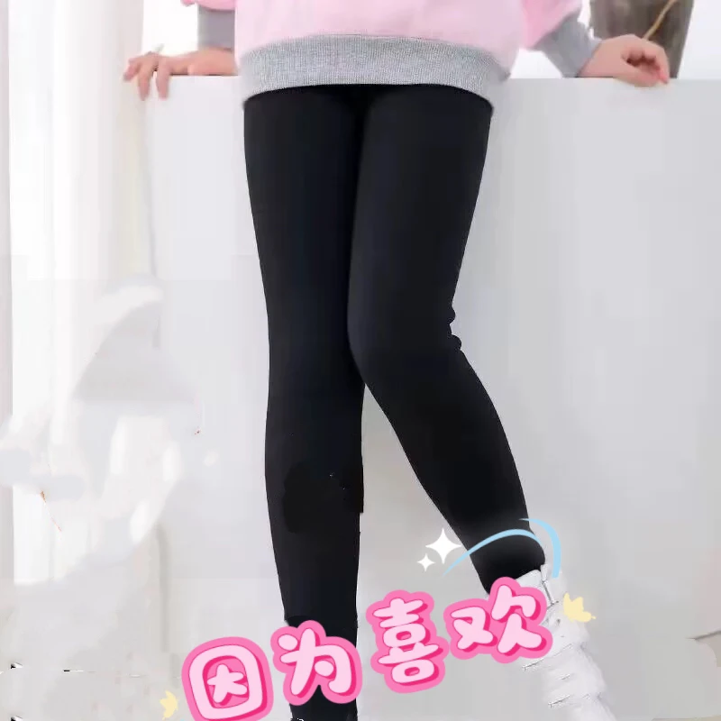 女童冬季三层加厚打底裤图案随机