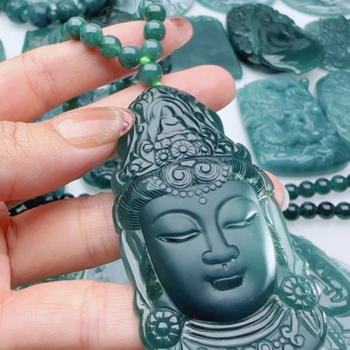 翡翠未镶嵌颈饰多样性发货天然A货翡翠