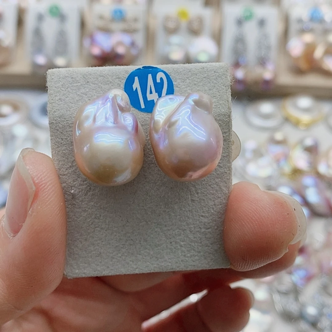 【闪购商品】淡水珍珠耳饰银S925镶嵌