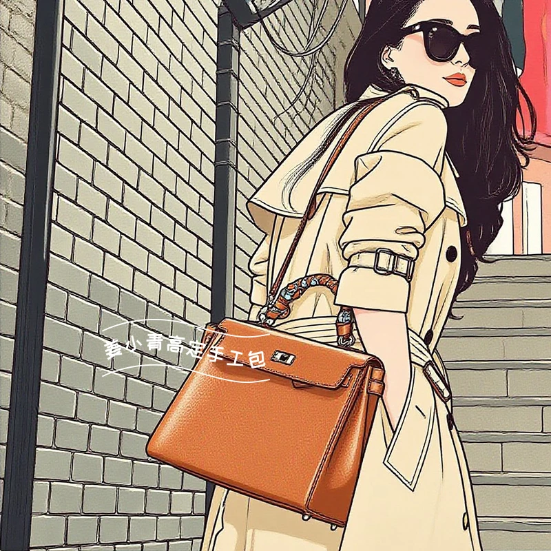 姜小青私定【福宝马鞍皮*kl系列】手工订制单肩斜挎女包【068】