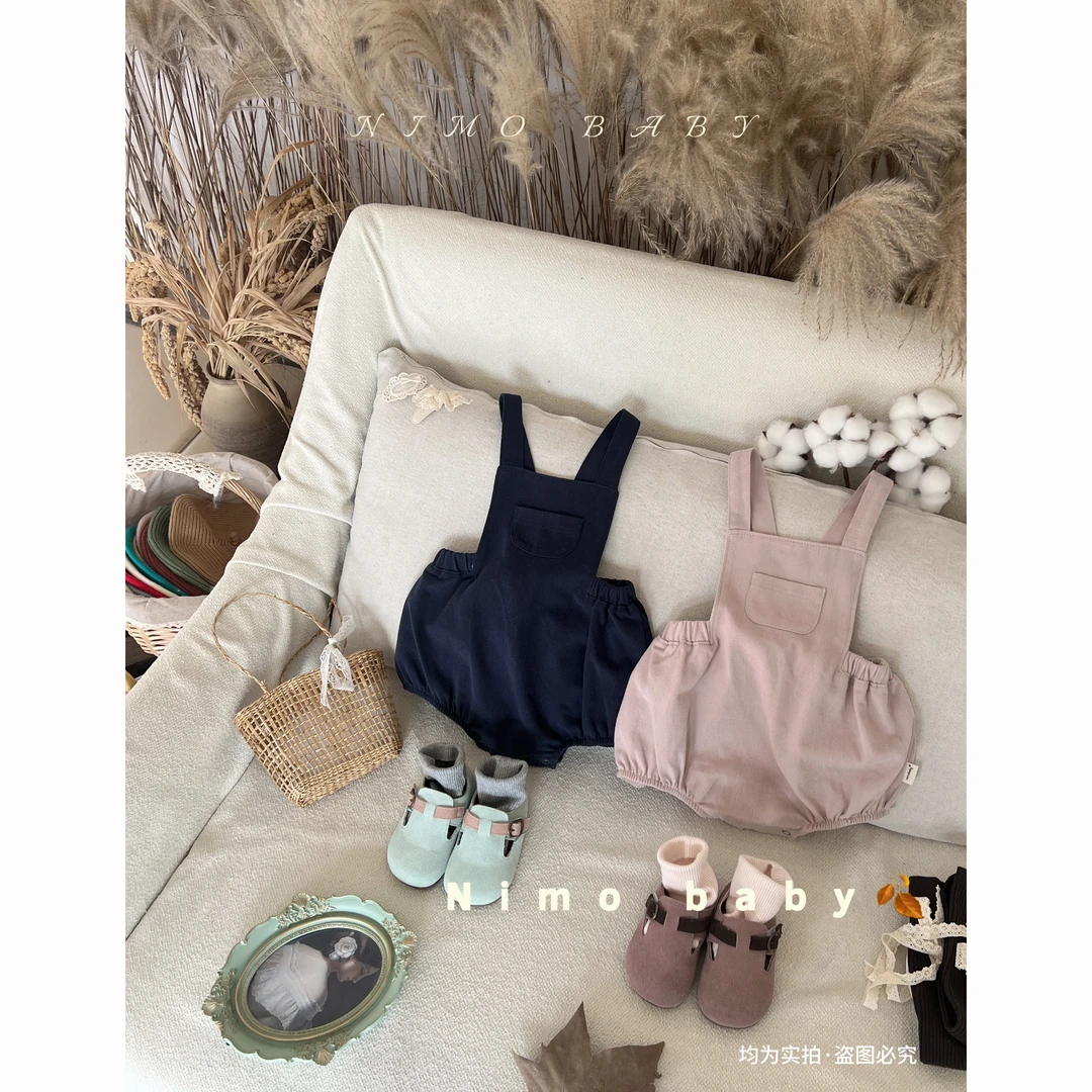 NIMO【西西里岛】韩版秋款女宝宝洋气公主简约时尚百搭吊带哈衣