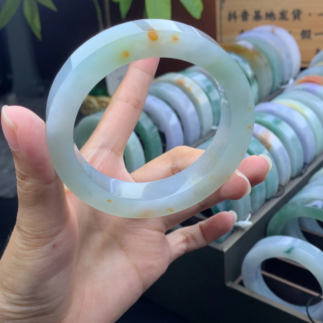 未镶嵌定制手镯定制翡翠定制57-58