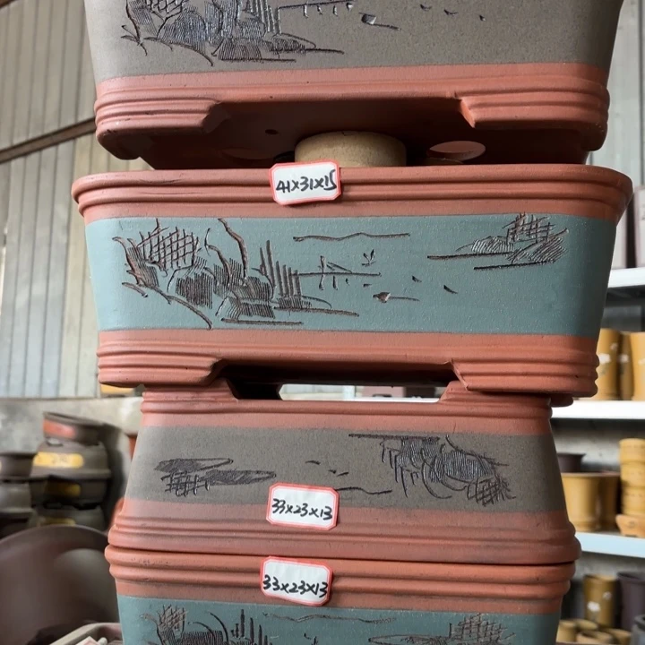 紫砂花盆128-4。