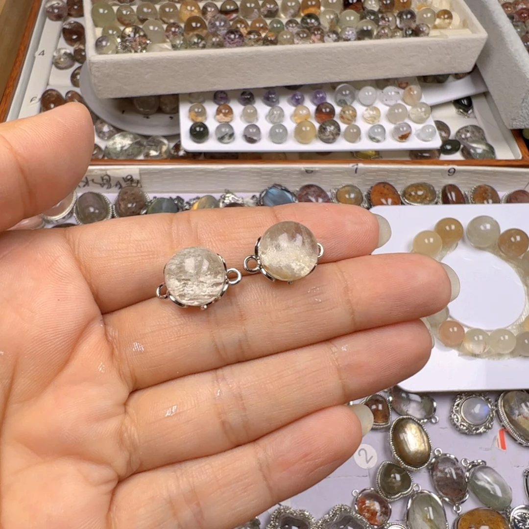 淋***淋水晶手串银S925镶嵌