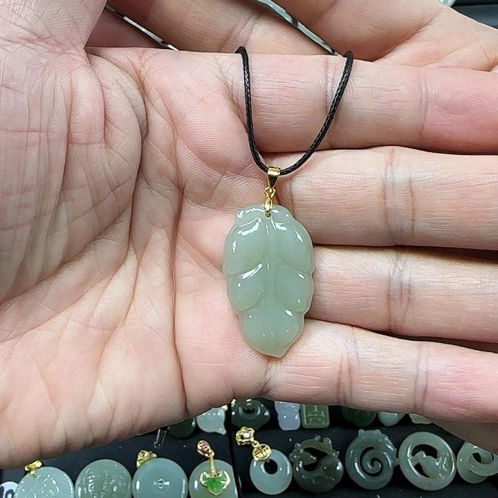 和田玉吊坠(不含链)银S925镶嵌