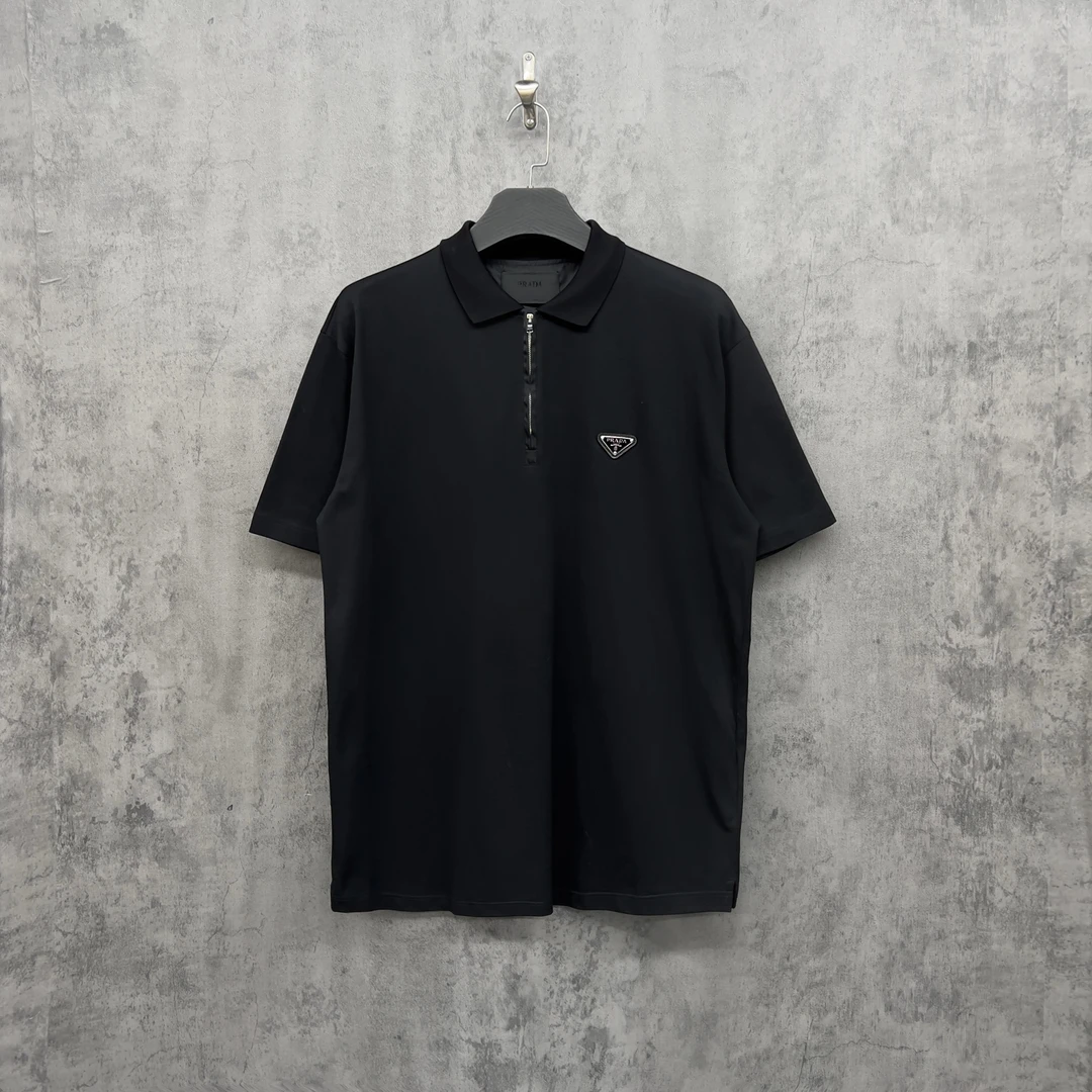 未使用 Prada/普拉达 25最新款三角标Logo短袖Polo衫/ZK643/XXL码