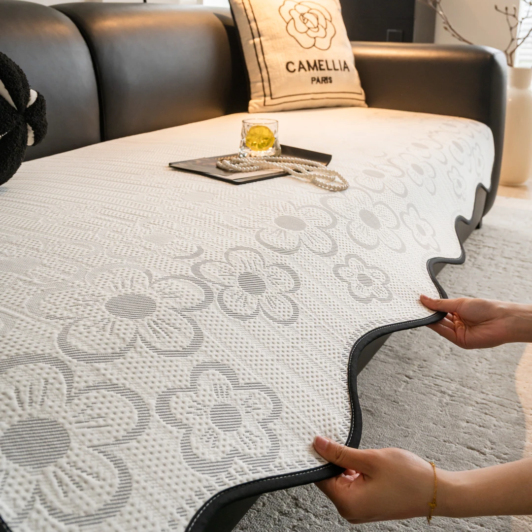 麦颜冰丝凉感沙发垫夏季2025新款异形沙发凉席坐垫子防滑凉感盖布