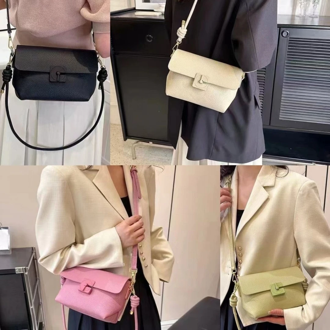 25新品春夏款日韩时尚荔枝纹锁扣高级感腋下包单肩斜挎托特女方包