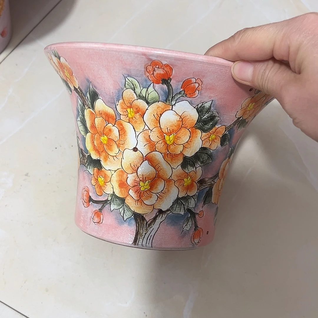 景德镇炫彩手绘口18.5高14