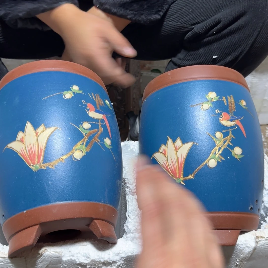 紫砂花盆口径16高度23