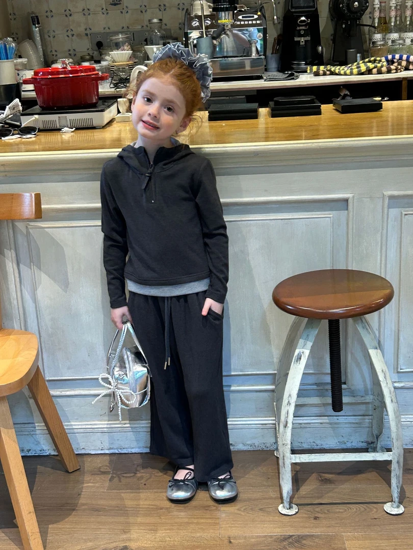 女童洋气连帽长袖长裤休闲套装儿童2025秋季新款时尚质感童装