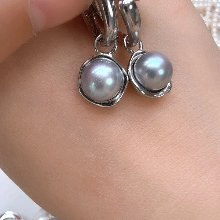 未镶嵌淡水珍珠耳饰