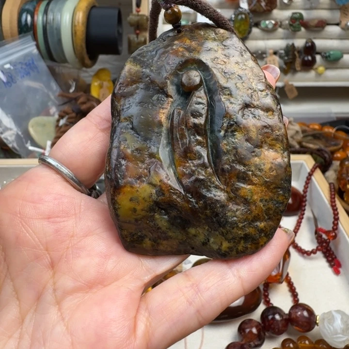 炫***装翡翠散珠翡翠随形原石手工打造