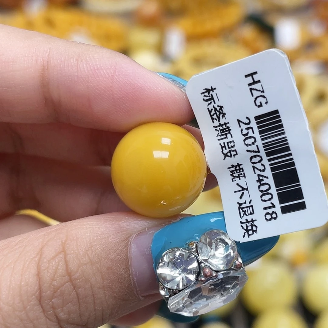蜜蜡未镶嵌珠宝奇石14.0mm圆珠