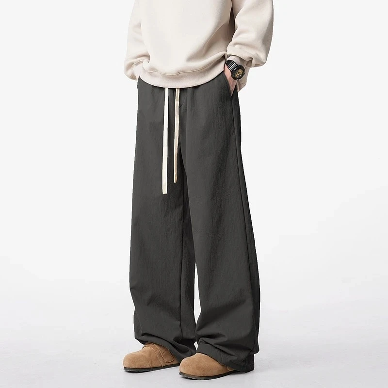 超厚北极绒休闲裤男女冬季潮牌宽松慵懒风保暖棉裤重磅百搭直筒裤